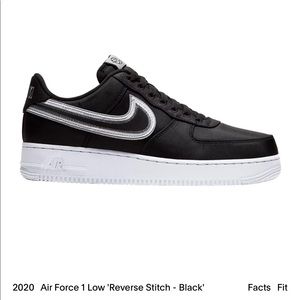 W9.5 or M8 Nike Air Force 1 '07 LV8 1 sneakers in black